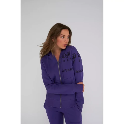 Compagnie de Californie - SWEAT ZIP CAPUCHE GOT CAL violet - Nouveautés sweats femme