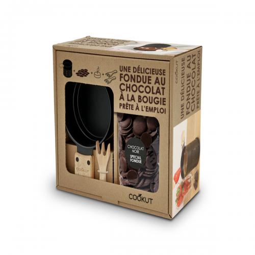 Cookut - Coffret Fondue au Chocolat Noir à la Bougie - Promo La Salle A Manger Design