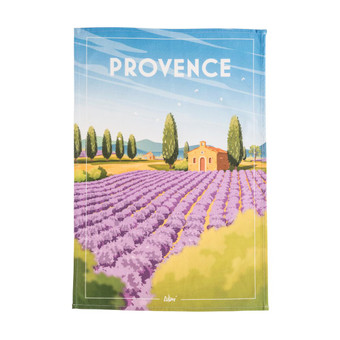 Torchon en coton imprimé, Wim Provence, Coucke