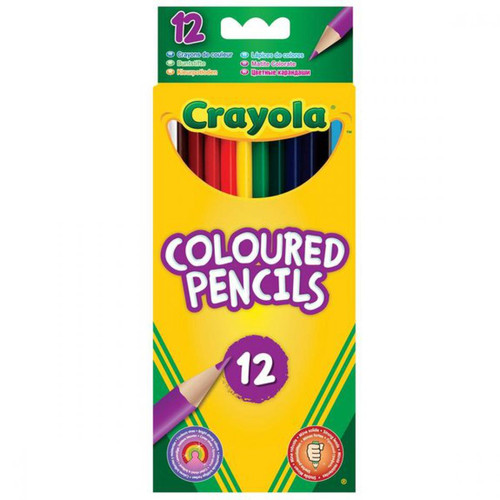 Crayola - 12 crayons de couleur - Jeux créatifs