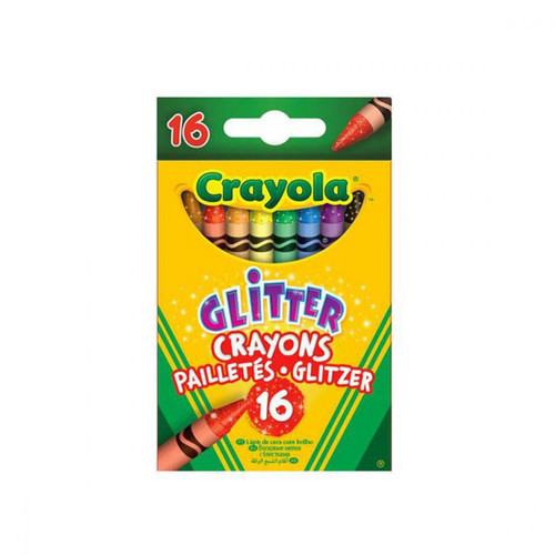 Crayola - 16 crayons à  la cire pailletée 