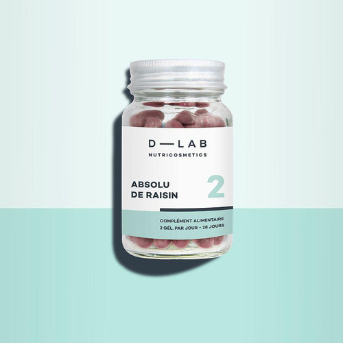 D-Lab - Soins Bouclier antioxydant - ABSOLU DE RAISIN - Complément alimentaire