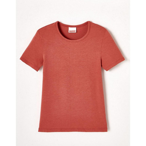 Damart - Tee-shirt Manches Courtes Rose Terracotta - Pyjama fille