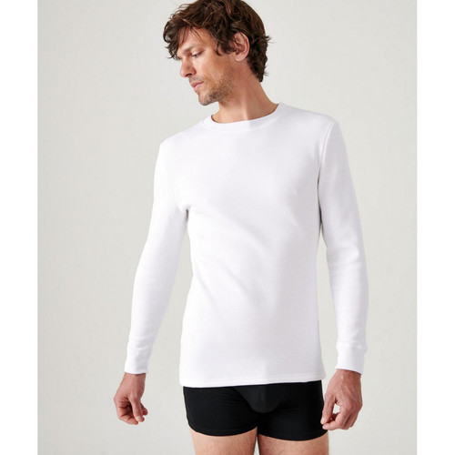 Damart - Tee Shirt Manches Longues Blanc - Vêtement homme