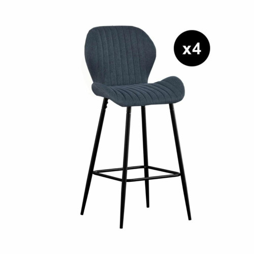 3S. x Home - Tabouret de bar Gris Anthracite  - Chaise Et Tabouret Et Banc Design