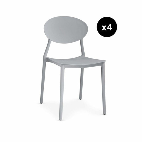3S. x Home - Lot de 4 chaises empilables  - Chaise Et Tabouret Et Banc Design