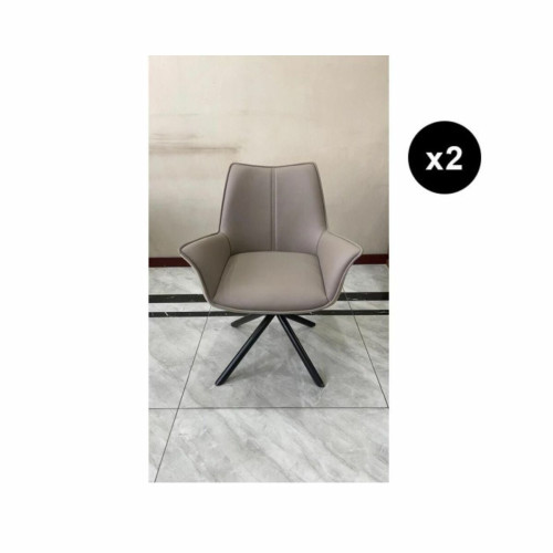3S. x Home - Lot de 2 chaises pivotantes - Chaise Et Tabouret Et Banc Design