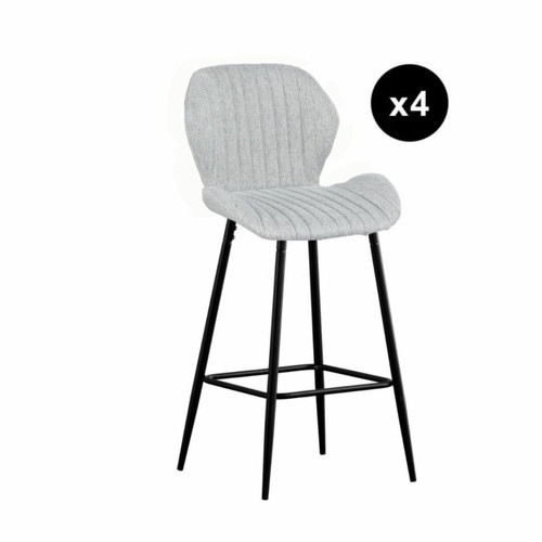 3S. x Home - Tabouret de bar Gris  - Chaise Et Tabouret Et Banc Design