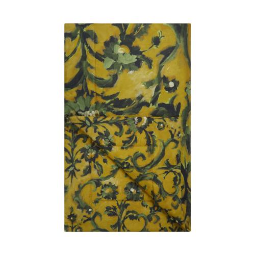 Designers Guild - Courte pointe imprimée en percale de coton, Guerbois - Linge de lit jaune