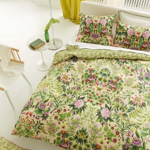 Designers Guild - Housse de couette imprimée en percale de coton, Ikebana Damask - Linge de lit
