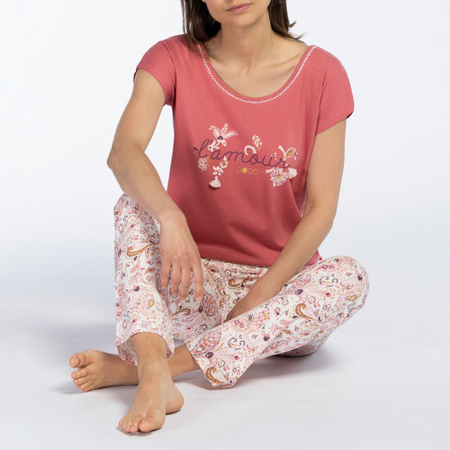 Pyjama long manches longues  rose Naf Naf homewear Mode femme