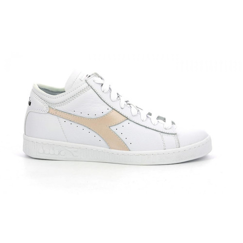 Diadora - Baskets pour femme en cuir blanc - Promo Les chaussures