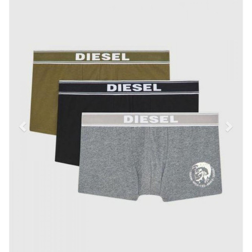 Diesel Underwear - Pack de 3 boxers ceinture élastique noir/gris - Caleçon / Boxer homme