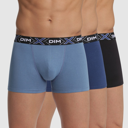 Pack de 3 boxers coton stretch X-TEMP X3 - Dim Underwear Multicolore Dim Homme LES ESSENTIELS HOMME