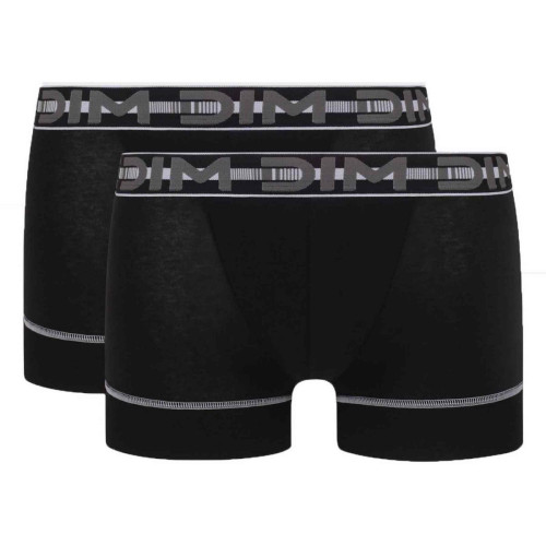 Dim Homme - Lot de 2 Boxers Noir - 3D FLEX STAY AND FIT X2 Dim Homme - Sous-vêtement homme & pyjama