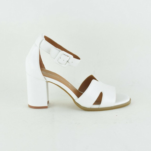 Divine Factory - Sandales blanches à talon pour femme - Les chaussures femme
