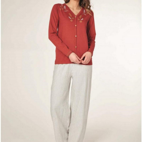 Dodo Homewear - Pyjama ORANGE - Pyjamas femme et lingerie de nuit