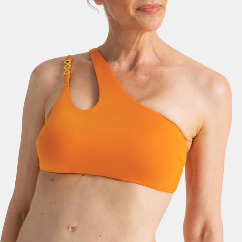 Dorina Maillots - Haut de maillot de bain asymetrique - Orange - Bandeau