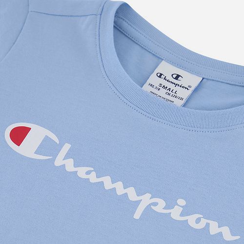 Tee-shirt manches courtes col rond bleu Champion
