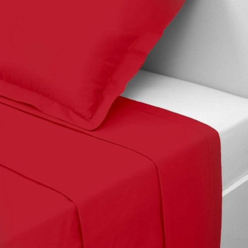 3S. x Tertio (Nos Unis) - Drap plat coton TERTIO® - Rouge Carmin - Promos draps plats