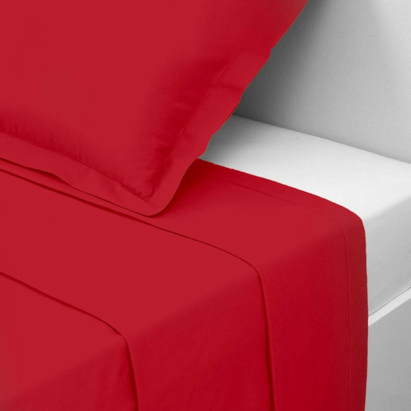 Drap plat coton TERTIO® - Rouge Carmin 3S. x Tertio (Nos Unis) Linge de maison