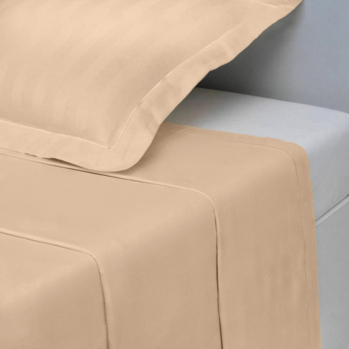 3S. x Tertio (Nos Unis) - Drap plat coton TERTIO® - Rose beige - Linge de lit matiere naturelle