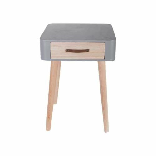 3S. x Home - Table De Chevet Blanche En Bois RITA - Promo La Chambre Design
