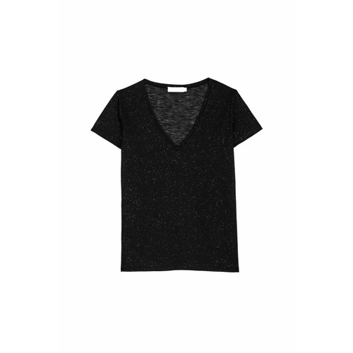 T-Shirt ELVIE V noir T-shirt manches courtes