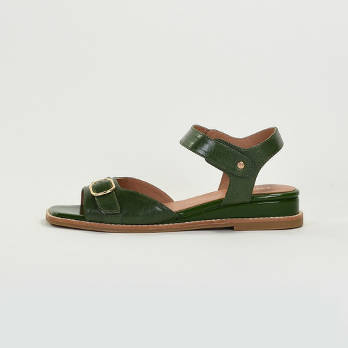 Emilie Karston - Sandales KATIA en cuir vert - Les chaussures femme
