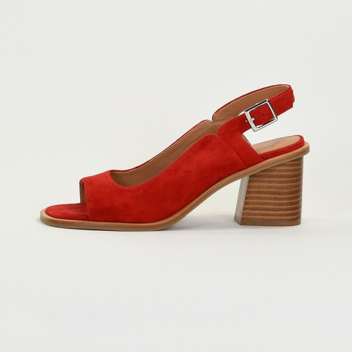 Emilie Karston - Sandales PSOUM en cuir rouge - boutique rouge