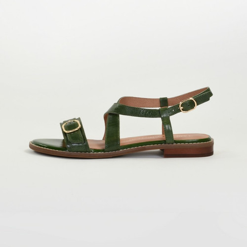 Emilie Karston - Sandales XABINA en cuir vert - Les chaussures femme