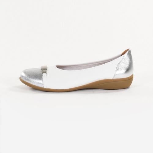 Emilie Karston - Ballerines CLAMS en cuir argent - Les chaussures femme