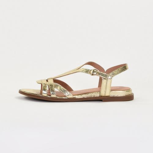 Emilie Karston - Sandales SOBIO en cuir or - Les chaussures femme