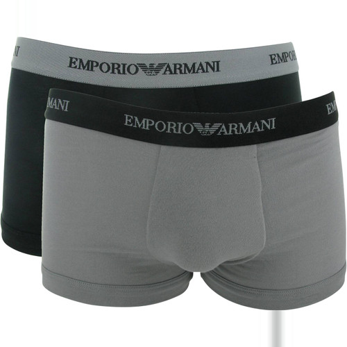 Emporio Armani Underwear - Lot de 2 boxers logotés ceinture élastique - coton stretch - Emporio Armani Underwear - La mode homme haut de gamme