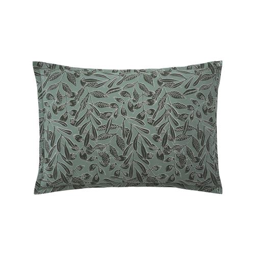 Essix - Taie d'oreiller imprimée en coton, Gaïa - Taies d oreillers traversins vert