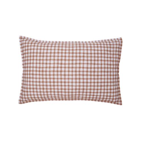 Essix - Taie d'oreiller imprimée en percale de coton, Vichy, Made in France - Linge de maison