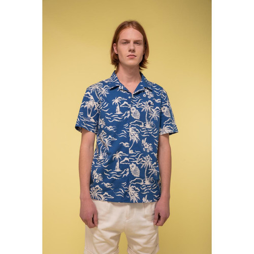 Faguo - Chemise à manches courtes en coton - Promos chemises homme