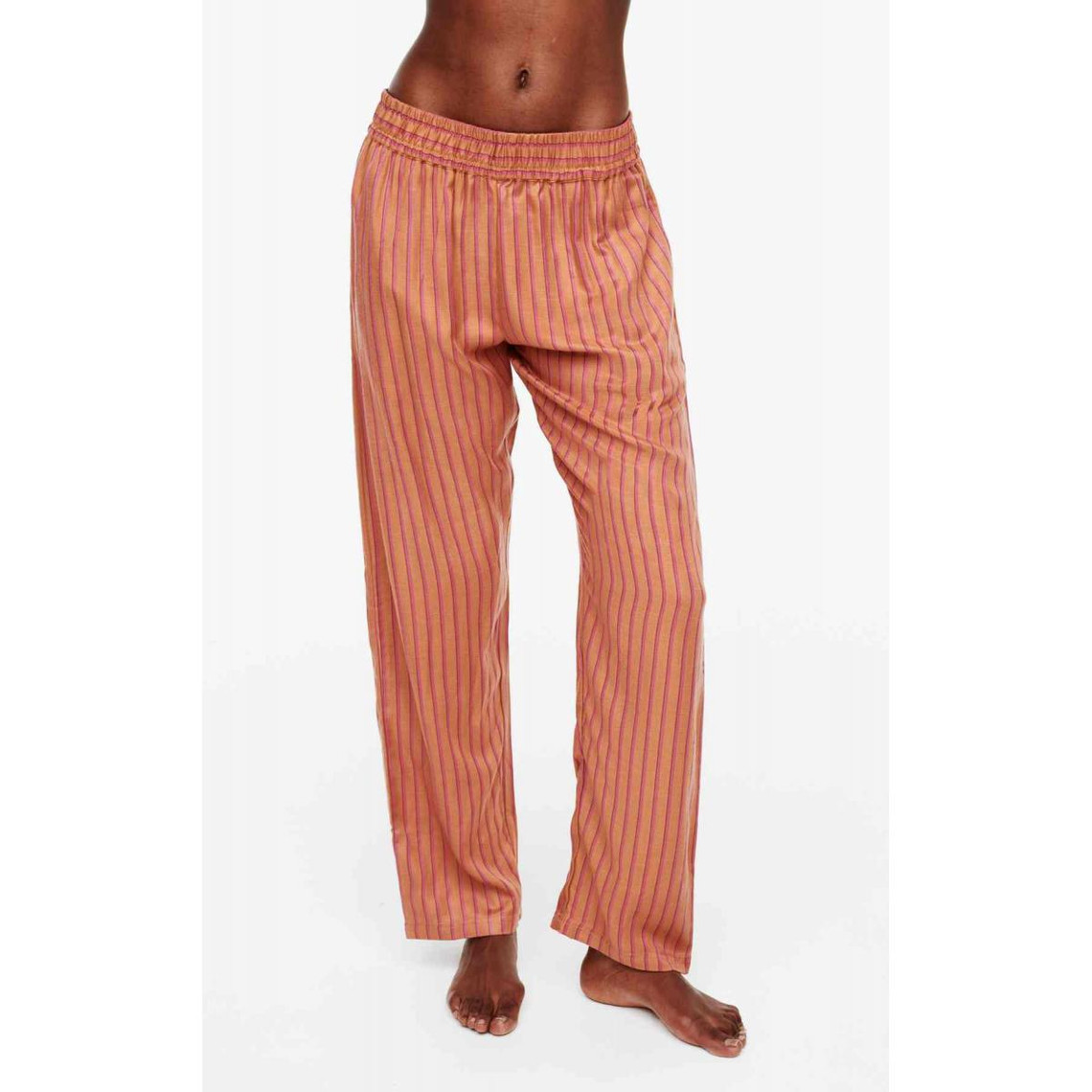 bas de pyjama - pantalon - orange chantelle en viscose