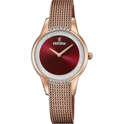 Festina - Montre femme Bracelet Acier Doré rose F20496-1  - Toutes les montres