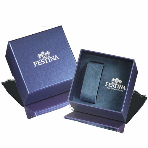 Montre Festina F20445-5 - Multifonction acier quartz cadran bleu index roses et bracelet acier Montre Homme