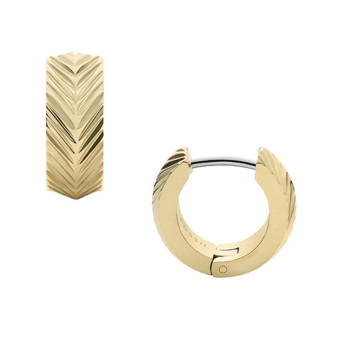Boucles d'oreilles dorées JF04116710 en acier  Doré Fossil Bijoux Mode femme