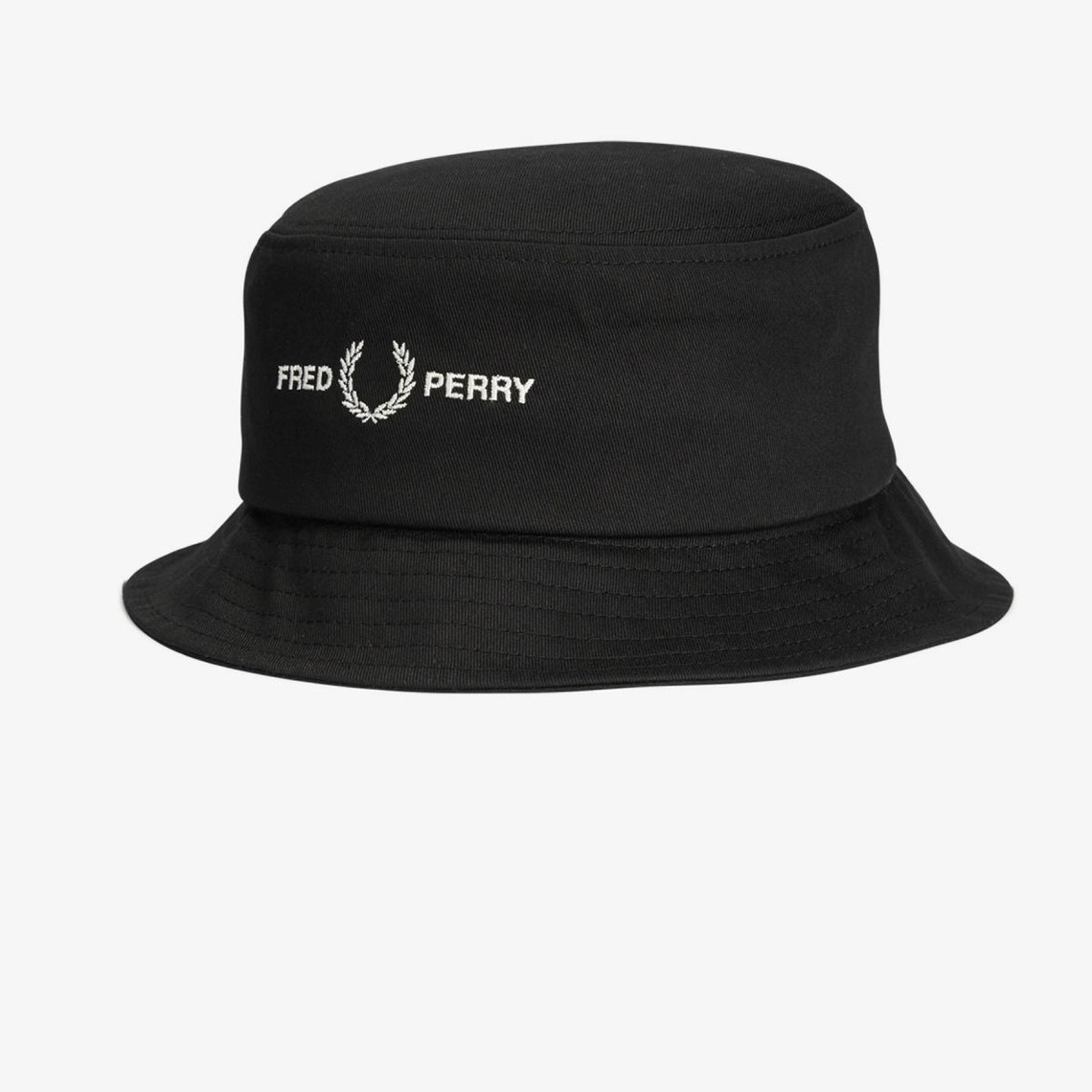 chapeau en sergé avec marque graphique - noir