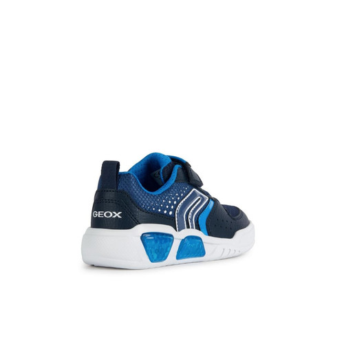 Sneakers garcon J ILLUMINUS BOY - Bleu Marine/Blanc Pâle en tissu Chaussures garçon