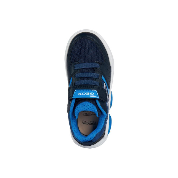 Sneakers garcon J ILLUMINUS BOY - Bleu Marine/Blanc Pâle en tissu Geox LES ESSENTIELS ENFANTS