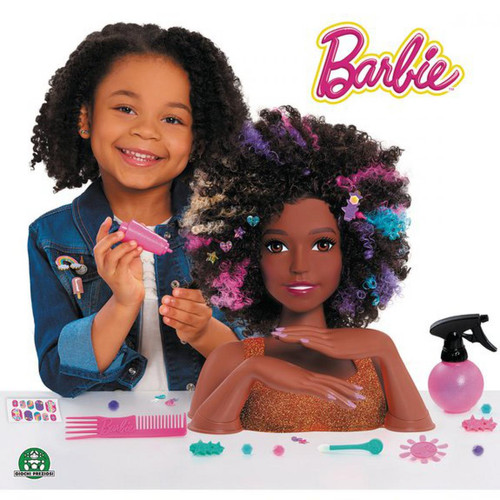 Giochi Preziosi - Barbie tête à coiffer afro style - Jouets d'imitation