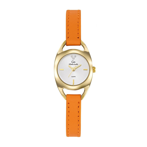 Montre pour femme 699376 avec bracelet en cuir orange Orange Go Mademoiselle Mode femme