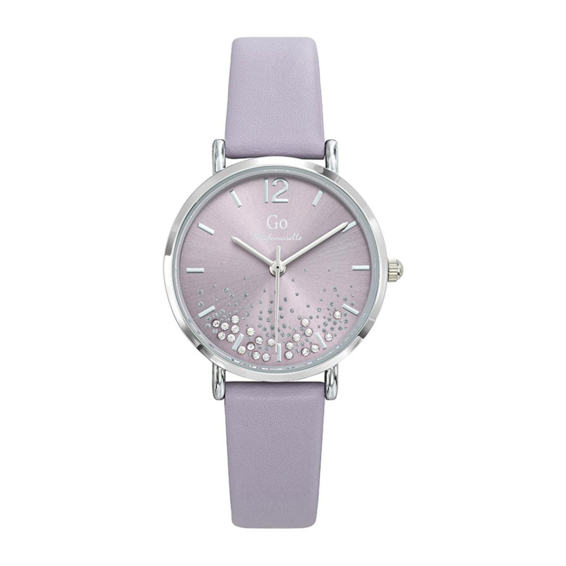 montre pour femme 699456 avec bracelet en cuir violet
