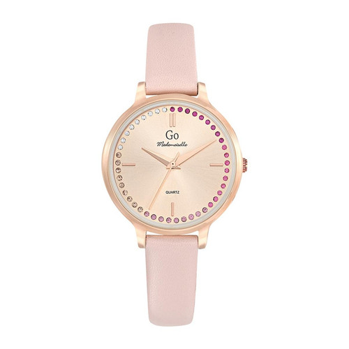 Go Mademoiselle - Montre pour femme 699496 avec bracelet en cuir rose - Toutes les montres