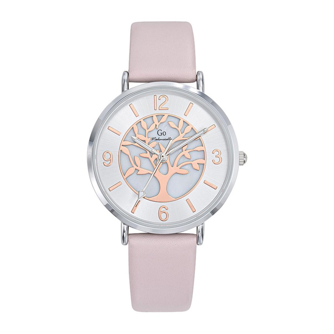 montre pour femme 699502 avec bracelet en cuir rose