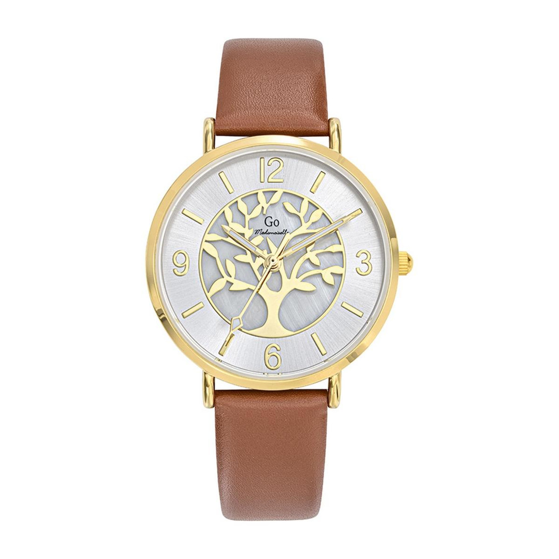 montre pour femme 699504 avec bracelet en cuir marron